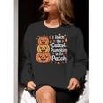 i Teach The Cutest Pumpkins In The Patch Teacher Halloween Women Crewneck Sweatshirt, funny gift