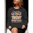 I Teach The Cutest Pumpkins In The Patch Teacher Retro Women Crewneck Sweatshirt, funny gift I Teach The Cutest Pumpkins In The Patch Teacher Retro Women Crewneck Sweatshirt, funny gift