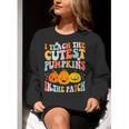 I Teach The Cutest Pumpkins In The Patch Teacher Women Crewneck Sweatshirt, funny gift