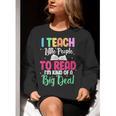 I Teach Little People To Read Reading Teacher For Men Women Girls Kids Women Crewneck Sweatshirt, funny gift I Teach Little People To Read Reading Teacher For Men Women Girls Kids Women Crewneck Sweatshirt, funny gift