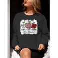 Teach Love Inspire Pre-k Teacher Apple Leopard Red Plain Women Crewneck Sweatshirt, funny gift Teach Love Inspire Pre-k Teacher Apple Leopard Red Plain Women Crewneck Sweatshirt, funny gift