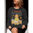 I Teach In My Pajamas Crayon Home School Teacher PJs Women Crewneck Sweatshirt, funny gift I Teach In My Pajamas Crayon Home School Teacher PJs Women Crewneck Sweatshirt, funny gift