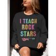 I TEACH ROCKSTARS Band Vibes Teacher Rocks My Music Teaching Women Crewneck Sweatshirt, funny gift I TEACH ROCKSTARS Band Vibes Teacher Rocks My Music Teaching Women Crewneck Sweatshirt, funny gift