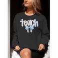 Teach Teacher Coquette Bow Pencil Back To School First Day Women Crewneck Sweatshirt, funny gift Teach Teacher Coquette Bow Pencil Back To School First Day Women Crewneck Sweatshirt, funny gift