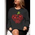 Teacher Day T Shirt Appreciation Day Apple Teach Learn Women Crewneck Sweatshirt, funny gift