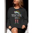 The Teacher Elf Shirt Matching Family Christmas Elf Men Women Kids Women Crewneck Sweatshirt, funny gift The Teacher Elf Shirt Matching Family Christmas Elf Men Women Kids Women Crewneck Sweatshirt, funny gift
