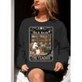 The Teacher Ghost Book Reading Books Lover Halloween Women Crewneck Sweatshirt, funny gift