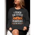 Teacher Halloween I Teach The Cutest Pumpkins In The Patch Women Crewneck Sweatshirt, funny gift Teacher Halloween I Teach The Cutest Pumpkins In The Patch Women Crewneck Sweatshirt, funny gift