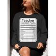 Teacher Nutrition Facts Teachers Nutritional Fact Women Crewneck Sweatshirt, funny gift
