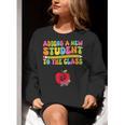 Teacher Pregnancy Announcement Clothing Expecting Teacher X-Small Women Crewneck Sweatshirt, funny gift Teacher Pregnancy Announcement Clothing Expecting Teacher X-Small Women Crewneck Sweatshirt, funny gift