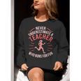 Teacher Who Runs Half Marathon Runner Running Lover Graphic Women Crewneck Sweatshirt, funny gift Teacher Who Runs Half Marathon Runner Running Lover Graphic Women Crewneck Sweatshirt, funny gift