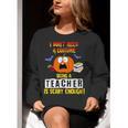 Being a Teacher Is Scary Enough Halloween Women Crewneck Sweatshirt, funny gift Being a Teacher Is Scary Enough Halloween Women Crewneck Sweatshirt, funny gift
