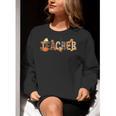 Teacher Thanksgiving Women Autumn Fall Halloween Pumpkin Tee Women Crewneck Sweatshirt, funny gift