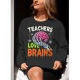 Teachers Love Brains Halloween 2025 Skeleton Costume Women Crewneck Sweatshirt, funny gift Teachers Love Brains Halloween 2025 Skeleton Costume Women Crewneck Sweatshirt, funny gift