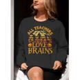 All Teachers Love Brains School Halloween Costume Women Crewneck Sweatshirt, funny gift