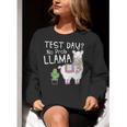 Teachers Testing Day Test Day No Prob Llama Teacher Women Crewneck Sweatshirt, funny gift Teachers Testing Day Test Day No Prob Llama Teacher Women Crewneck Sweatshirt, funny gift