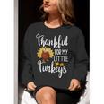 Teachers Thanksgiving Thankful For My Little Turkeys Women Crewneck Sweatshirt, funny gift