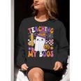 Teaching My Boos Ghost Teacher Cute Pencil Halloween Teacher Women Crewneck Sweatshirt, funny gift Teaching My Boos Ghost Teacher Cute Pencil Halloween Teacher Women Crewneck Sweatshirt, funny gift