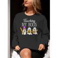 Teaching My Boos Ghost Teacher Halloween Spooky Educator Women Crewneck Sweatshirt, funny gift Teaching My Boos Ghost Teacher Halloween Spooky Educator Women Crewneck Sweatshirt, funny gift