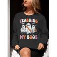 Teaching My Boos Teacher Cute Ghost Teacher Halloween Women Crewneck Sweatshirt, funny gift Teaching My Boos Teacher Cute Ghost Teacher Halloween Women Crewneck Sweatshirt, funny gift