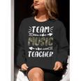 Team Music Teacher Camo Teacher Student Back To School Women Crewneck Sweatshirt, funny gift Team Music Teacher Camo Teacher Student Back To School Women Crewneck Sweatshirt, funny gift