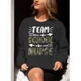 Team School Nurse Camo Teacher Student Back To School For Men Women Women Crewneck Sweatshirt, funny gift Team School Nurse Camo Teacher Student Back To School For Men Women Women Crewneck Sweatshirt, funny gift