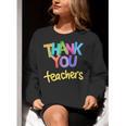 Thank You Teacher Appreciation Graduation Men Women Girls Kids Women Crewneck Sweatshirt, funny gift