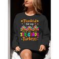 Thankful For My 3rd Grade Turkeys Thanksgiving Teacher Kids Women Crewneck Sweatshirt, funny gift Thankful For My 3rd Grade Turkeys Thanksgiving Teacher Kids Women Crewneck Sweatshirt, funny gift