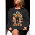 Thankful For My 5th Grade Turkeys Thanksgiving Teacher Women Crewneck Sweatshirt, funny gift