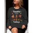 Thankful For My Prek Turkeys In Masks Thanksgiving Teacher For Men Women Women Crewneck Sweatshirt, funny gift