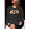 Thankful Teacher Autumn Fall Teacher Thanksgiving Youth Women Crewneck Sweatshirt, funny gift Thankful Teacher Autumn Fall Teacher Thanksgiving Youth Women Crewneck Sweatshirt, funny gift