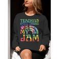 Tie Dye Teaching Social Studies Is My Jam Sunglasses Teacher Women Crewneck Sweatshirt, funny gift Tie Dye Teaching Social Studies Is My Jam Sunglasses Teacher Women Crewneck Sweatshirt, funny gift