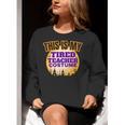 This Is My Tired Teacher Costume Halloween Teachers Women Crewneck Sweatshirt, funny gift