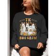 TK Boo Crew Preppy Halloween Floral Ghost TK Teacher Team TK Women Crewneck Sweatshirt, funny gift