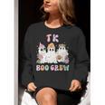 TK Boo Crew Retro Groovy Halloween Floral Ghost TK Teacher Women Crewneck Sweatshirt, Groovy Teacher Sweatshirts, funny gift TK Boo Crew Retro Groovy Halloween Floral Ghost TK Teacher Women Crewneck Sweatshirt, Groovy Teacher Sweatshirts, funny gift