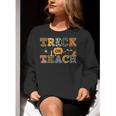 Trick Or Teach Funny School Teacher Halloween Costume Women Crewneck Sweatshirt, funny gift Trick Or Teach Funny School Teacher Halloween Costume Women Crewneck Sweatshirt, funny gift