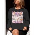 Trick Or Teach Retro Halloween Teacher Look Women Crewneck Sweatshirt, funny gift Trick Or Teach Retro Halloween Teacher Look Women Crewneck Sweatshirt, funny gift