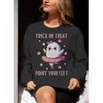 Trick Or Treat Point Your Feet Halloween Ghost Dance Teacher Women Crewneck Sweatshirt, funny gift Trick Or Treat Point Your Feet Halloween Ghost Dance Teacher Women Crewneck Sweatshirt, funny gift