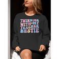 Twinning With My Teacher Bestie Teaching Partner Women Crewneck Sweatshirt, funny gift