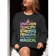 Unicorn Principal Back To School Teacher Appreciation Women Crewneck Sweatshirt, funny gift