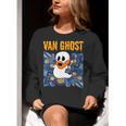 Van Ghost Art Teacher Halloween Van Gogh Starry Night Women Crewneck Sweatshirt, funny gift