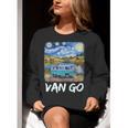 Van Go Retro Vanlife Art Teacher Women Crewneck Sweatshirt, funny gift