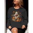 Vintage Ghost Book Reading Pumpkin Gothic Halloween Teachers Men Women Kids Women Crewneck Sweatshirt, funny gift Vintage Ghost Book Reading Pumpkin Gothic Halloween Teachers Men Women Kids Women Crewneck Sweatshirt, funny gift