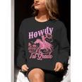 Vintage Howdy First Grade Cowgirl Teacher Western School Women Crewneck Sweatshirt, First Grade Teacher Sweatshirts, funny gift Vintage Howdy First Grade Cowgirl Teacher Western School Women Crewneck Sweatshirt, First Grade Teacher Sweatshirts, funny gift