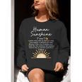 Vintage Human Sunshine Definition Teachers Mom Boss Women Women Crewneck Sweatshirt, funny gift