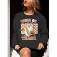 Vintage Teacher Shirt Women Trick Or Teach Halloween Women Crewneck Sweatshirt, funny gift