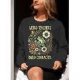 Weird Teachers Build Character Frog Reading Book Librarian Women Crewneck Sweatshirt, funny gift