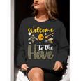 Welcome To The Hive Bee Teacher Back To School Women Crewneck Sweatshirt, funny gift
