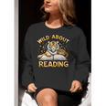 Wild About Reading Tiger For Teachers & Students Women Crewneck Sweatshirt, funny gift