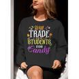 Will Trade Students For Candy Teacher Cute Halloween Costume Women Crewneck Sweatshirt, funny gift Will Trade Students For Candy Teacher Cute Halloween Costume Women Crewneck Sweatshirt, funny gift